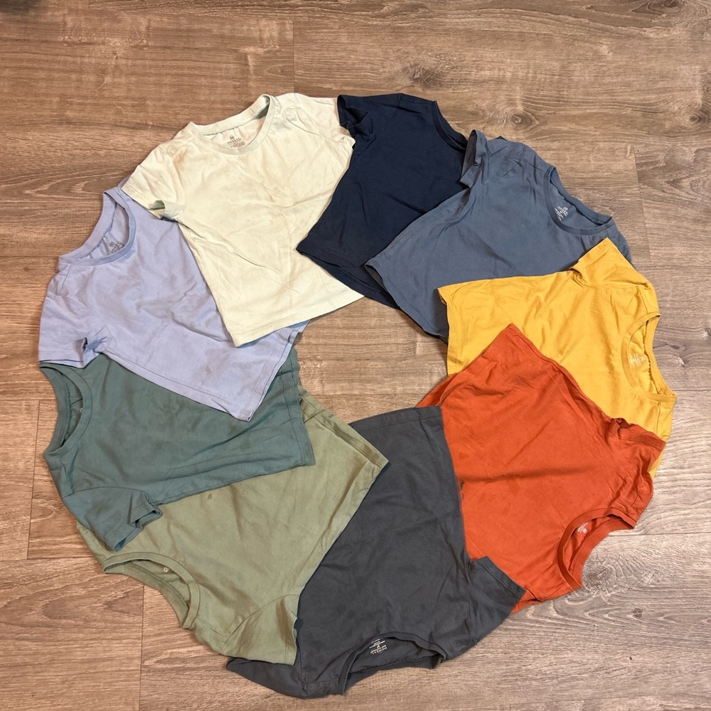 9 Honest baby clothing size 3T solid colored shirts